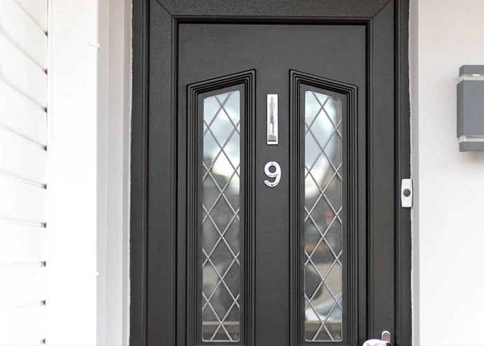 external black door front